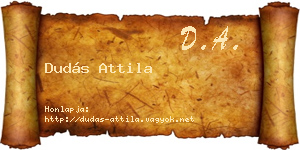 Dudás Attila névjegykártya